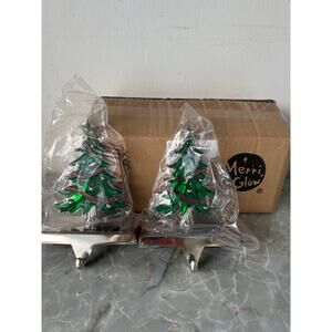 Set of 2 Christmas Stocking Holders for Mantle, Heavy Duty 3D Stocking Stand